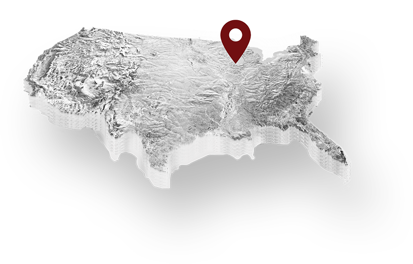 US map featuring Chicago Office